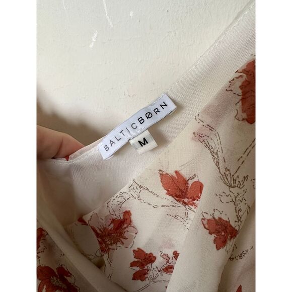 Baltic Born Katya Womens Ruffle Maxi Dress Flutter Sleeve Floral - Picture 6 of 8